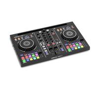 Vonyx Loop300 - Controlador MIDI DJ de 2 canales, 8 pads y efectos | Controlador MIDI DJ dual con entrada de micrófono, salida RCA, EQ de 3 bandas, stems independientes y Virtual DJ LE incluido