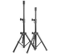 Vonyx LS02K Pareja de trípodes para Altavoces, Capacidad de Carga máxima de 20 kg, Pasador de fijación Seguro, Ideal para Todos los Altavoces con Vaso (Tophat) de 35 mm Altura MAX 1,15m.