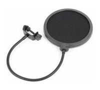 Vonyx M06 Filtro antipop para micrófono | Cuello de cisne de 35 cm, pantalla de 15 cm, abrazadera incluida, reduce sonidos explosivos