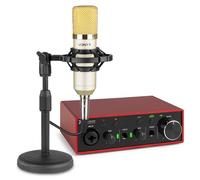 Vonyx Producer Recording Set PDX11 y CM400C - Interfaz de Audio USB con Phantom + micrófono de Condensador + Soporte Escritorio + antipop + Cable XLR - Kit Estudio casero Completo
