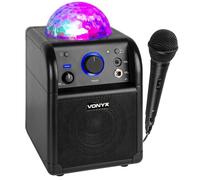 Vonyx SBS50B - Altavoz Activo Bluetooth LED función Karaoke Color Negro