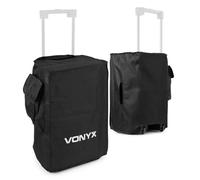 Vonyx SC12B juego de 2 fundas protectoras para altavoces de 12 pulgadas, compatible con series AP y VSA, con bolsillo para accesorios y acceso a asas, resistente y duradero