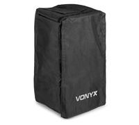 Vonyx SCVD12 Estuche Protector para Altavoz VD712, Nailon Impermeable con Acceso al Panel, Frontal y asa. Compatible, Resistente y con Espacio para Accesorios
