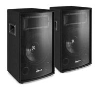 Vonyx SL10 - Conjunto de Altavoces Pasivos 2x500W, Woofer 10", Bass Reflex, Tophat para Trípode, Conexión Jack 6,3mm y Pinza, Transporte Fácil, para DJ, Eventos, Fiestas y Garajes