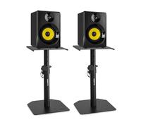 Vonyx SMN40B monitores Estudio Activos 100W con Soportes SMS10, Control Graves/Agudos, Amplificador Integrado, Altura Ajustable, Set Ideal para DJs y producción Musical