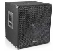 Vonyx SMWBA15 - Subwoofer Activo biamplificado de 38 cm (15"), 600W, Mezcla integrada, Salidas amplificadas, Modo Eco, Conexiones versátiles, Ideal para DJs y Sistemas de Sonido portátiles