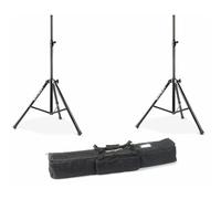 Vonyx Soporte profesional para altavoz 80 kg con bolsa | Bolsa de transporte incluida, estructura reforzada, gran estabilidad, para sonido profesional