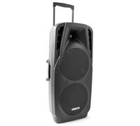 Vonyx SPX-PA9210 Altavoz PA Bluetooth 2x10 1000W | Bluetooth integrado, batería recargable, perfecto para grandes eventos, doble altavoz de 10" y reproducción USB