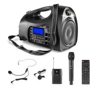Altavoz Vonyx portátil Bluetooth 130W con micrófonos inalámbricos UHF y linterna LED