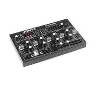 Vonyx STM2290 Mezclador de 6 Canales, reproductor MP3 USB y tarjeta SD, conexión inalámbrica Bluetooth, entrada de micrófono, ecualizador general y por canal, conexión auriculares, incluye Efectos