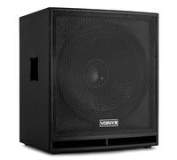 Vonyx SWP18 Pro Subwoofer Activo PA 18 Pulgadas 1200W | Entradas XLR y RCA, filtro de corte regulable, acabado epoxi resistente, para eventos y DJ