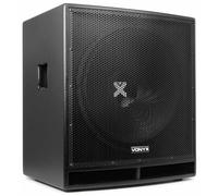 Vonyx SWP18 Pro Subwoofer PA Activo 46cm (18") (600W Potencia máx., Amplificador Integrado Filtro Paso bajo, bassreflex, Brida estandar, Carcasa MDF, Tomas XLR y RCA)