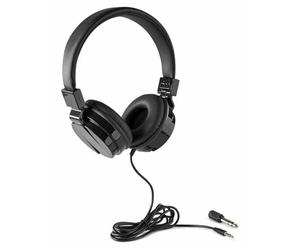 Vonyx VH120 Auriculares compactos para DJ Principiantes y avanzados con reproducción de Graves Profunda, 32 Ohmios, Auricular Cerrado, Plegables, Almohadillas Blandas, Cable de 1,2m, Color Negro