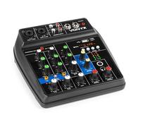 Vonyx VMM100 - Mezclador de audio con Bluetooth y USB para fiestas