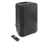 Vonyx VSA08BT - Altavoz Activo biamplificado Bluetooth 5.0-250 vatios, Woofer de 8 Pulgadas, Montaje en pie, Reproductor de MP3, Pantalla LCD, Ideal para DJs móviles y para animar Tus Noches