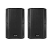 Vonyx VSA10P - Juego de Altavoces pasivos 10” 1000W con Carcasa ABS Resistente, Asas y Ruedas, Ideal para música, Voz y Canto en Eventos, escenarios y Uso móvil Profesional
