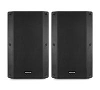 Vonyx VSA15P - Juego de Altavoces pasivos de 15" y 2000W totales, Carcasa ABS con Ruedas y Asas, Sonido Potente y versátil Ideal para DJ, Eventos, música y Voz en Directo