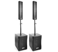 Vonyx VX1200 - Altavoz Activo de Columna 12" 1500W Color Negro | Potencia de 1500W, woofer de 12 pulgadas, entradas XLR y RCA, acabado robusto, perfecto para fiestas, bares y presentaciones