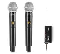 Vonyx WM552 Sistema inalámbrico UHF Dual Plug & Play | 2 micrófonos, Plug & Play, 10 canales UHF, alcance hasta 50 m