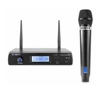 Vonyx WM61 Micrófono inalámbrico UHF 16 Canales | 16 canales UHF, sincronización IR, salida XLR, receptor USB