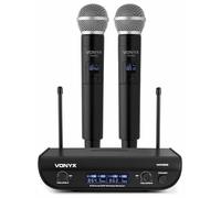 Vonyx WM82 Sistema inalámbrico UHF Digital con 2 micrófonos