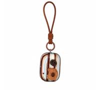 VooDirop Funda para AirPods 4 - Funda protectora retro con grano de café 3D y oso de madera, a prueba de golpes, compatible con AirPods 4 ANC y estándar, con cordón