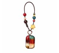 VooDirop Funda para AirPods 4 - Funda protectora retro degradada con colgante de perlas de estrellas coloridas, resistente a los golpes, compatible con AirPods 4 ANC y estándar