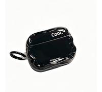 VooDirop Funda para AirPods de 4ª Generación (2024) - Funda simple de colores, resistente a los golpes, compatible con carga inalámbrica, con mosquetón para AirPods 4 ANC y estándar, color negro