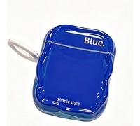 VooDirop Funda para AirPods de 4ª Generación (2024) - Funda simple de colores, resistente a los golpes, compatible con carga inalámbrica, con mosquetón para AirPods 4 ANC y estándar, azul