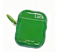 VooDirop Funda para AirPods de 4ª Generación (2024) - Funda simple de colores, resistente a los golpes, compatible con carga inalámbrica, con mosquetón para AirPods 4 ANC y estándar, verde