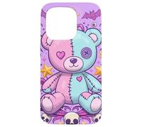 Voodoo Doll Pastel Goth Teddy Cute Bear Estética Halloween Carcasa para iPhone 15 Pro