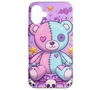 Voodoo Doll Pastel Goth Teddy Cute Bear Estética Halloween Carcasa para iPhone 16 Plus