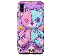 Voodoo Doll Pastel Goth Teddy Cute Bear Estética Halloween Carcasa para iPhone XS MAX