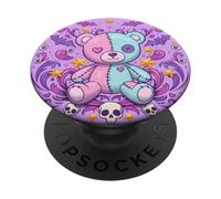 Voodoo Doll Pastel Goth Teddy Cute Bear Estética Halloween PopSockets PopGrip Adhesivo
