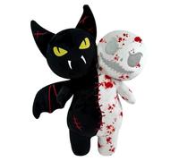 Voodoo Dolls, 9.8 en Luminoso Bat Ghost Halloween Plush Toy, Espeluznante Relleno Suave Que Brilla de Cabeza Dual en el murciélago Oscuro y Peluche para niños niñas y Adultos, Juguete