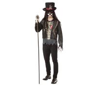 Voodoo Hombre Disfraz Witch Doctor Halloween Disfraz Hombre + Sombrero