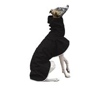 VOODUE Chubasquero para Perros Ropa de Galgo Italiano, Abrigo Impermeable for Whippet, Ropa de Galgo Ajustable, Ropa de Lana cálida for Invierno, Chaqueta cálida for Perro (Color : Negro, Size : S)