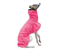 VOODUE Chubasquero para Perros Ropa de Galgo Italiano, Abrigo Impermeable for Whippet, Ropa de Galgo Ajustable, Ropa de Lana cálida for Invierno, Chaqueta cálida for Perro (Color : Rosado, Size : S