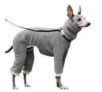 VOODUE Ropa Perros Sudadera con Capucha de Galgo Italiano, Chaqueta Polar cálida de Invierno, Ropa de Whippet con Cuello Alto, Ropa de Invierno for Perros (Color : Gris, Size : L)