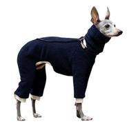 VOODUE Ropa Perros Sudadera con Capucha de Galgo Italiano, Chaqueta Polar cálida de Invierno, Ropa de Whippet con Cuello Alto, Ropa de Invierno for Perros (Color : Deep Blue, Size : XXL)