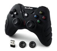 VooFun Mando PC, Inalámbrico 2,4G Mando PS3 Gamepad PC con Hall Joystick(ADIÓS AL DRIFT), Dual Vibración, Gaming Mandos para Windows 7/8/10/11, PS3, Laptop, Steam, Raspberry Pi, Android TV/TV Box
