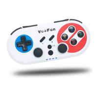 VooFun Mando Switch Inalámbrico, Mando PC Bluetooth Mandos para Switch/Lite/OLED, Windows PC, PS3 con Giroscopio 6 Ejes Sensor, Doble Vibración, Función Turbo, Wake-up Consola, Blanco