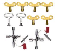 VooGenzek 10 Piezas Llave Inglesa, Plomeros Juego, Triangular, Utilidad Multifuncional 4-Puntas, Armario Eléctrico, Para Medidores Eléctricos, Agua, Radiadores