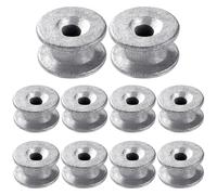VooGenzek 10 Piezas Ojales Universales de Cabeza Recortadora, Ojales De Cabeza Recortadora De Hierba, para Recortadora de Cuerda de Jardín, Plateado