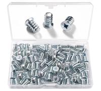 VooGenzek 100 Piezas M6.3 * 11 mm Tornillos Euro, Tornillo Especial para Muebles, Tornillos Europeos Avellanados, para Bisagras de Muebles, Guías de Cajones