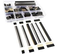 VooGenzek 112 Piezas 2.54 mm Pin Headers Breakaway PCB Board Conector, Macho y Hembra Pin Header Connector Kit, para Arduino Prototype Shield