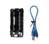 VooGenzek 18650 Battery Shield ESP32 3V/1A 5V/2A, Micro USB Tipo-B & Tipo-C Puerto, con Cable USB, Compatible con Arduino, Raspberry Pi, Wemos