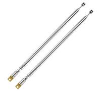 VooGenzek 2 Piezas 100cm 7 Secciones Antena Telescopica, FM Antena Telescópica Portátil, TV Antena de Radio Universal, para Dab Am/FM Recepción Estéreo