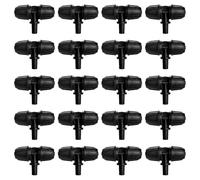 VooGenzek 20 unidades de 4/7 mm a 6 mm de riego por goteo, 3 vías de conexión de manguera de jardín, conexión de té, conector de riego, para jardín, césped