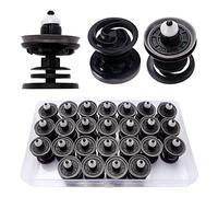 VooGenzek 25 Piezas Clips de Ajuste para Puerta Interior de Coche, Negro Remaches Cierre de Plástico, Clips de Montaje para Panel de Coche Compatibles con Golf, Passat, Polo, Scriocco, Sharan